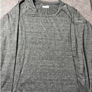 Columbia Shirt Womens Size XL Grey Long Sleeve Gym Running Workout Hiking